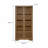 Deemston Tall Display Cabinet with Tempered Glass Doors, Adjustable Shelves & Cedar-Lined Drawer – Almond Finish-16569823