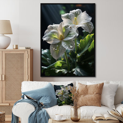 Kyndel - Papillon blanc, vert, portrait vibrant - impression