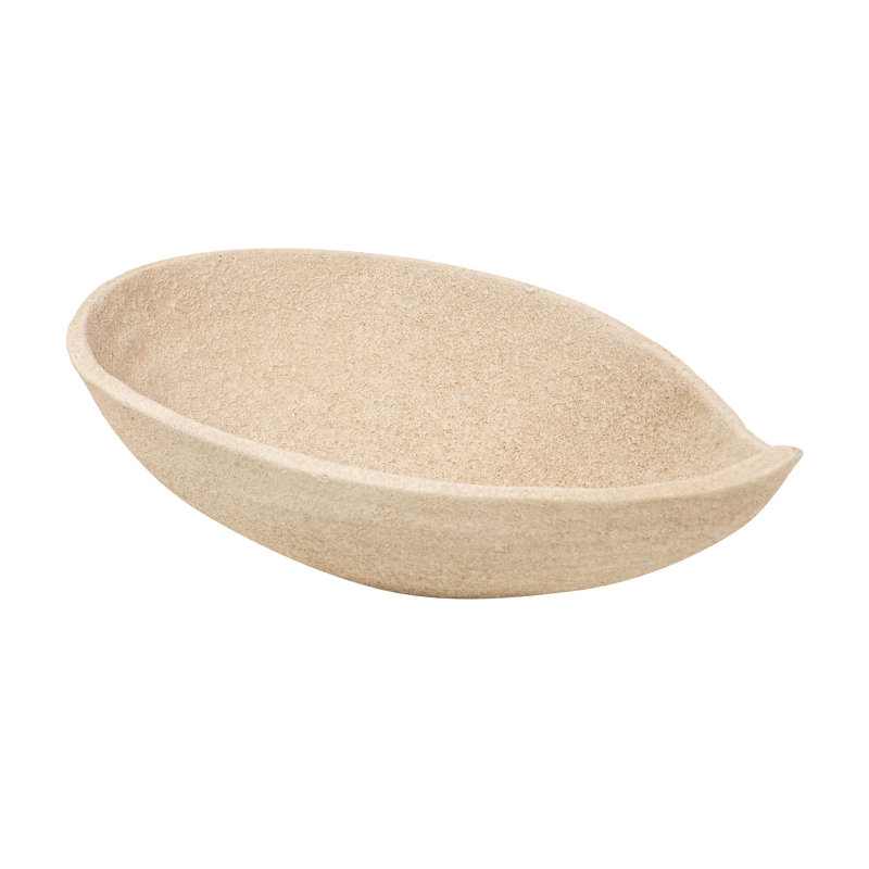 Ceramic / Porcelain Decorative Bowl 1, Brown, 8cm H x 35cm W x 20cm D