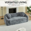 Canapés convertibles à compression, fauteuil inclinable 86 po Chenille