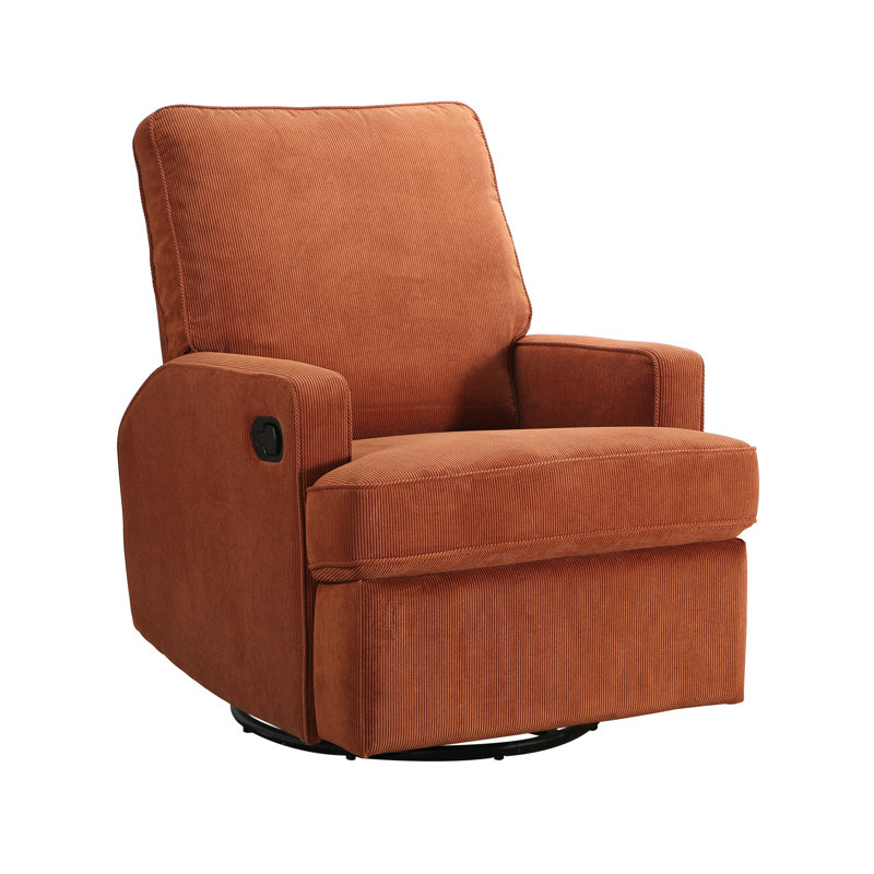 Tucker Swivel Reclining Glider, Orange
