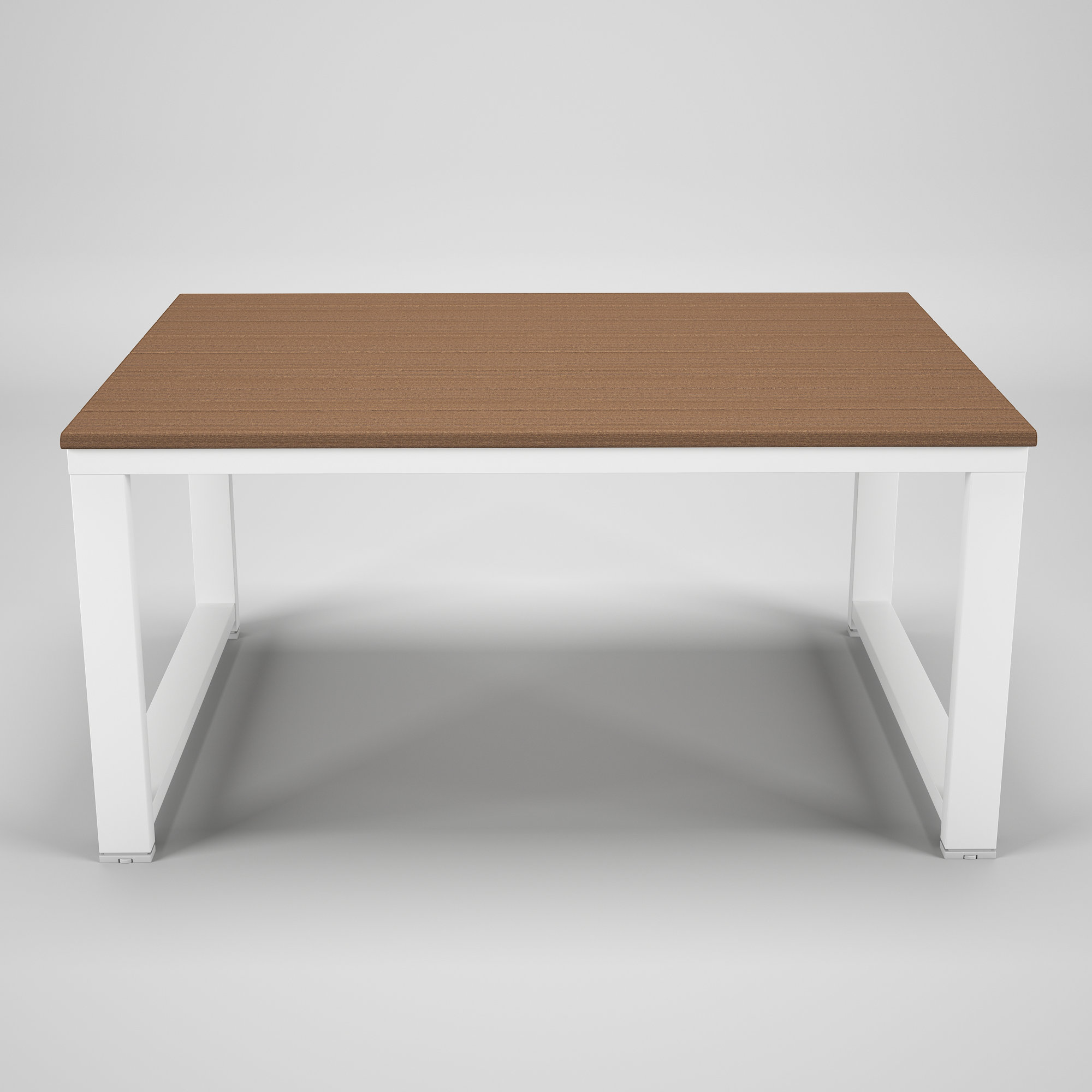Rectangular Outdoor Patio Coffee Table, Brown