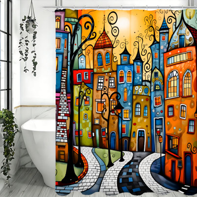 Shower Curtains with Hooks Included