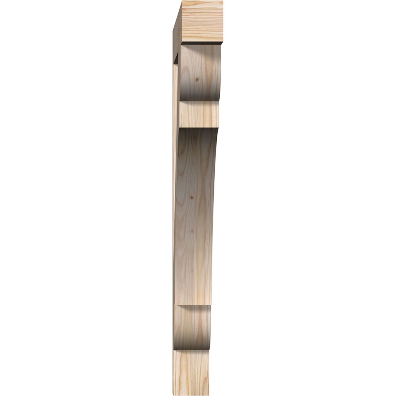 Olympic Block Bracket, 3 1/2"W Douglas Fir (Smooth), 36"H  x 36"D