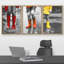 Décoration murale moderne en couleurs vives rouge et jaune en noir et blanc-102297589-102297591