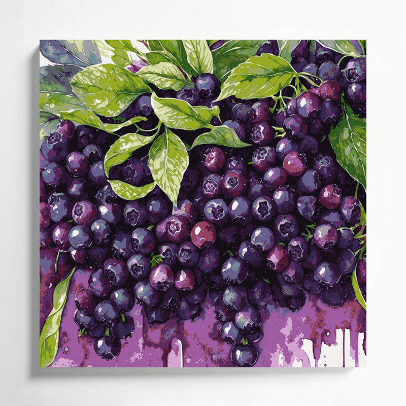 Art mural sur toile mauve, H 8 po x l 8 po