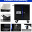 Voiture multi-outils avec cloisons à cloisons de 20 mm et poignée noire + armoire bleue de 25,4 x 13,35 x 26,26 pouces