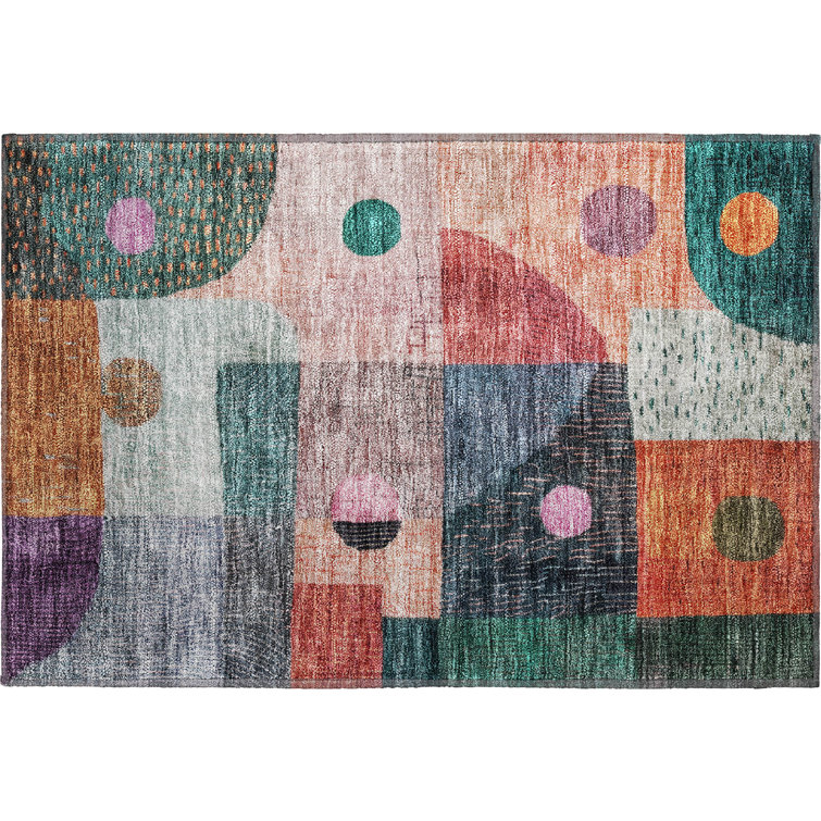Premium Machine Washable Dilorenzo AMF1117 Geometric Rug
