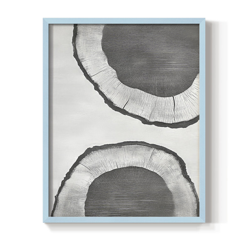 Reproduction abstraite encadrée, prête à être suspendue, fabriquée aux États-Unis, H 29 po x P 23 po, Bleu