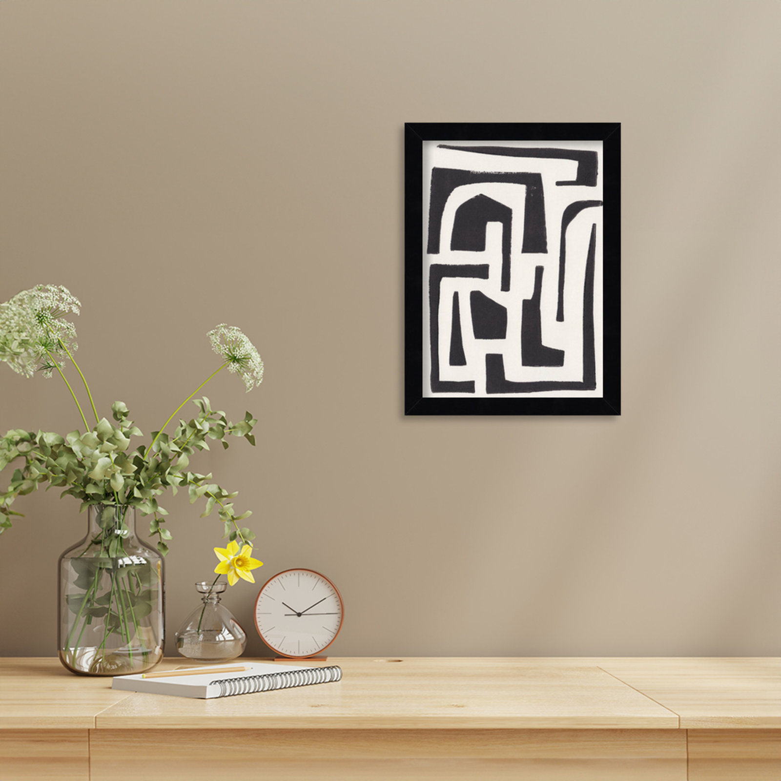 Neighborhood Print by Alisa Galitsyna, Black, 13" H x 10" W x 1" D