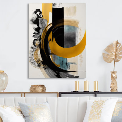 " Modern Green Art Deco V " Painting Print