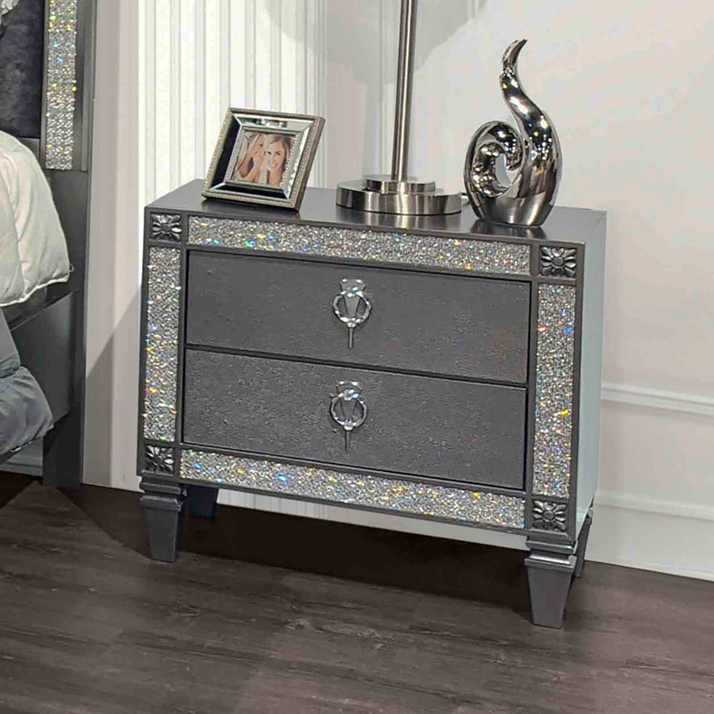 Mobilier de chambre à coucher 1 pièce Glam Style
