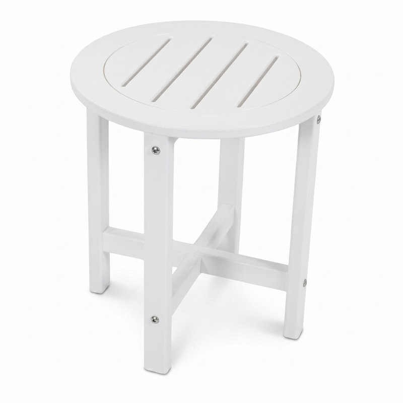 Scratch Resistant Side Table, White
