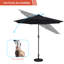 Améliorez votre espace extérieur: parasol rond de 9 pi à DEL avec protection UV, inclinaison facile et résistance au vent-1890488268