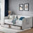 Braddon  Daybed With Trundle, Two Drawers , Side Pockets And Button Tufted Design-180729409