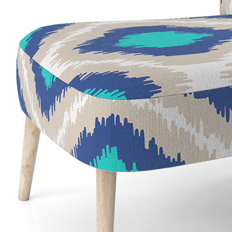 Chaise d'appoint rembourrée Ikat Ogee