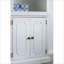 Armoires | Grande armoire de rangement de style français de 53 po, finition blanc cassé | Bois massif et panneau de fibres à densité moyenne | Salon