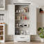 Armoire de cuisine 72 po, armoire de rangement pour aliments avec porte de grange, tablettes réglables et tiroir-866842320