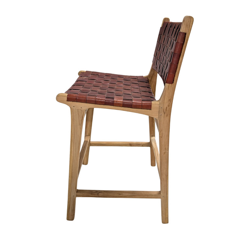 Manders Counter Stool, Oxblood Red