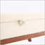 Tabouret rembourré en laine avec rangement caché et pieds en bois massif Teddy-1321626774