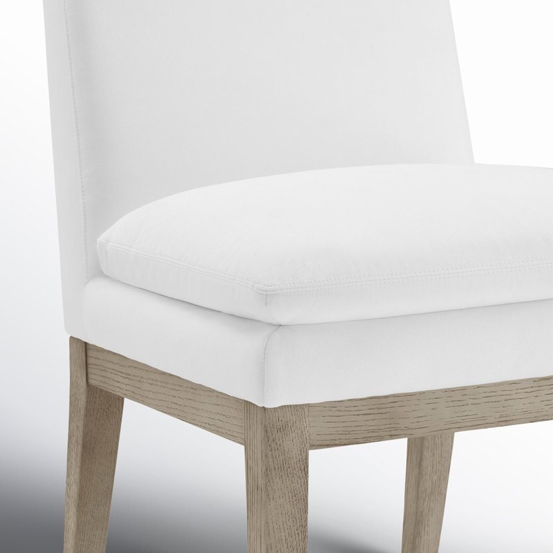 Chaise rembourrée Bethea, Tweed prestige perle / gris