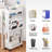 5 Tier Rolling Utility Cart Multi-Functional Movable Storage Shelves
