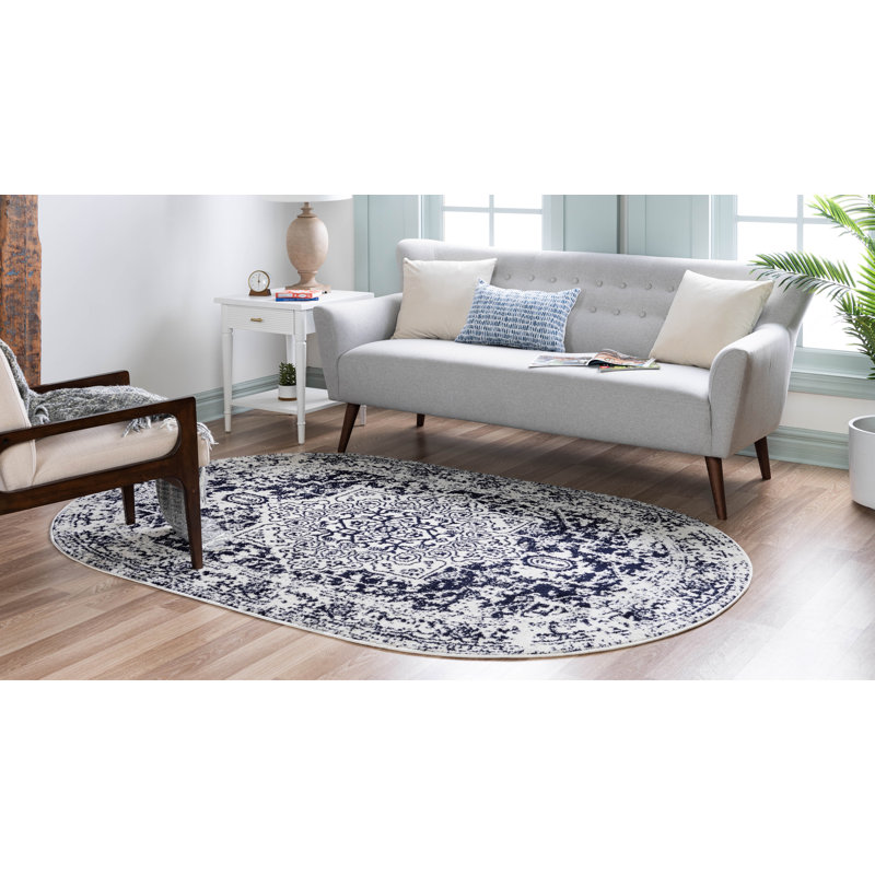 Malynn Oriental Indoor Rug, Oval 5'1" x 8'