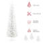 Arbre de Noël artificiel enneigé 6 pi, arbre de Noël mince avec branches réalistes et base en plastique