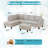 3-piece Flannelette  Modular Sectional Sofa-1748871014-1748871012