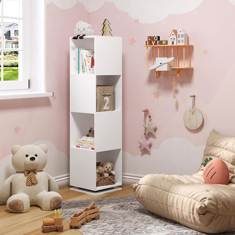 Cedrial 145cm H x 35cm W Cube Bookcase, White
