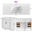 Meuble-lavabo rustique 48 po avec lavabo, comptoir en quartz, dosseret
