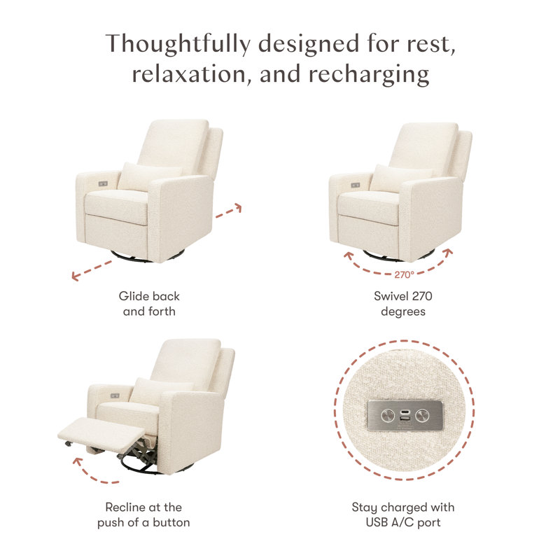 Sigi Electronic Recliner And Glider In Eco-Performance Fabric With USB Port | Water Repellent & Stain Resistant