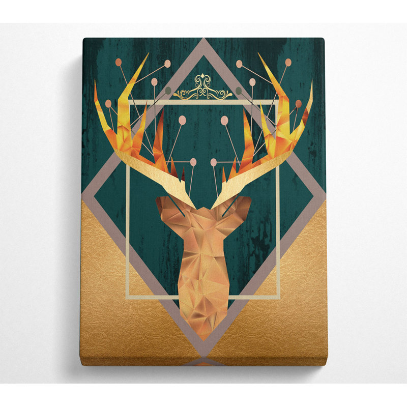 Abstract Stag Head Canvas Print, 81.3cm H x 50.8cm W