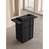 45.67" Black Standard Manufactured Reception Desk
