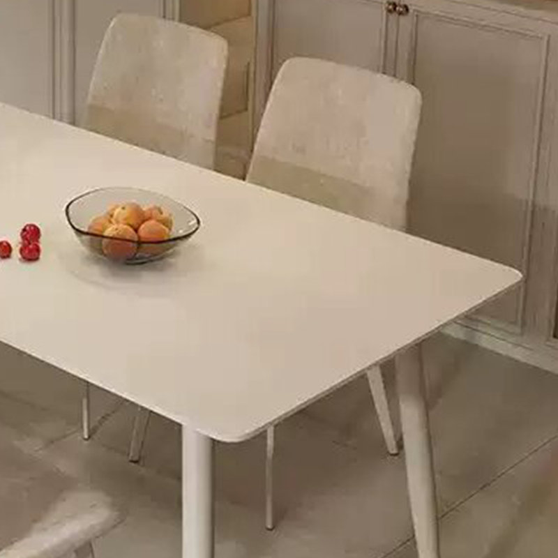 Pure White Rectangular Dining Table, 29.52"H x 70.86"L x 35.43"W