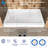 48" W x 32" D Solid Surface Single Threshold Shower Pan Base with Drain Cover Included, Textured Surface Slip-Resistant Shower Base Pan, White, Left Drain-113933121