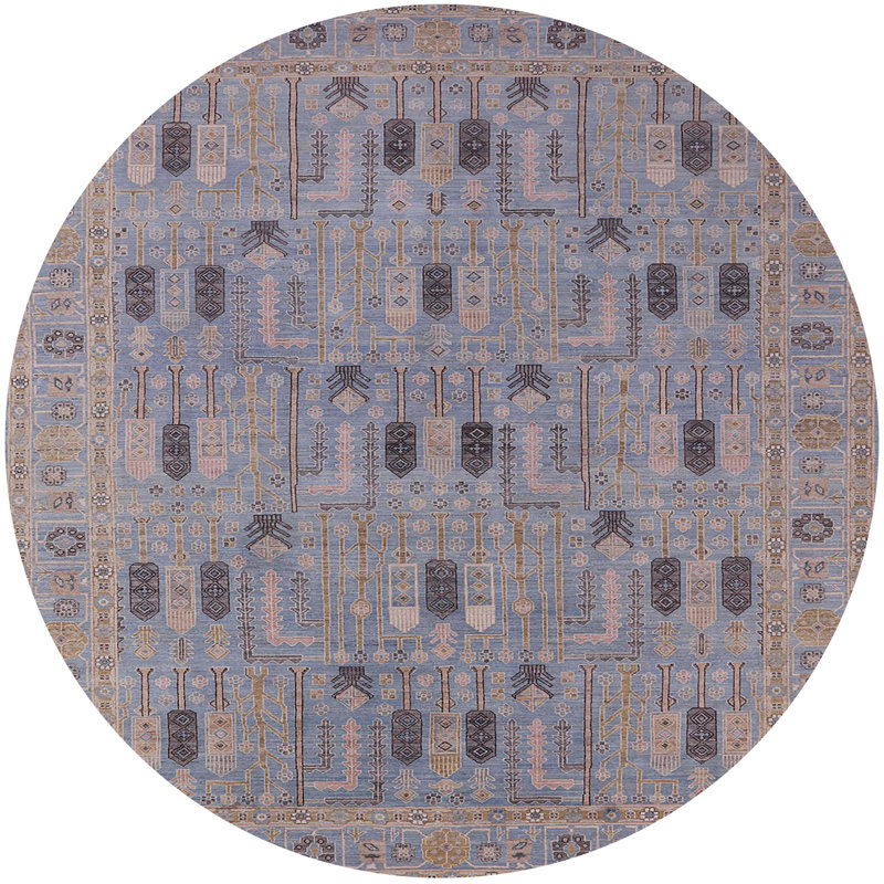 Oriental Indoor Rug, Round 3'
