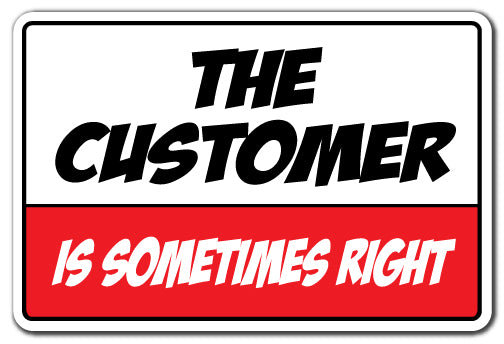 Autocollant fantaisie «The client is Parfois Right»