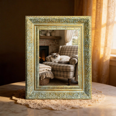 Antique Gold 1PC 11" x 14" Sophisticated Picture Frame with Shelf Ready Design