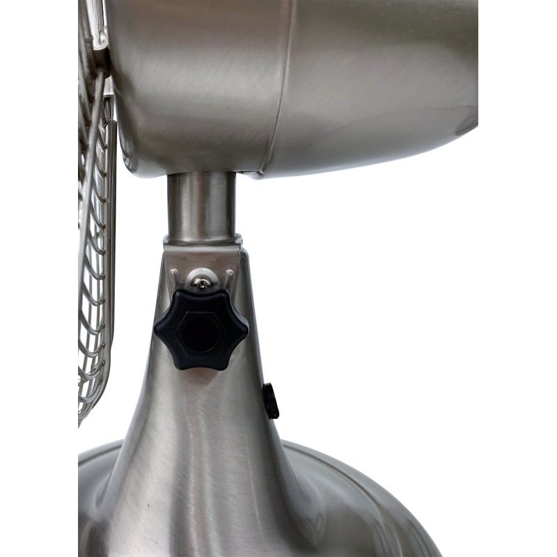Good Housekeeping's All-Metal Retro 3-Speed 12" Oscillating Office Desk Table Fan (Multiple Finishes Available)