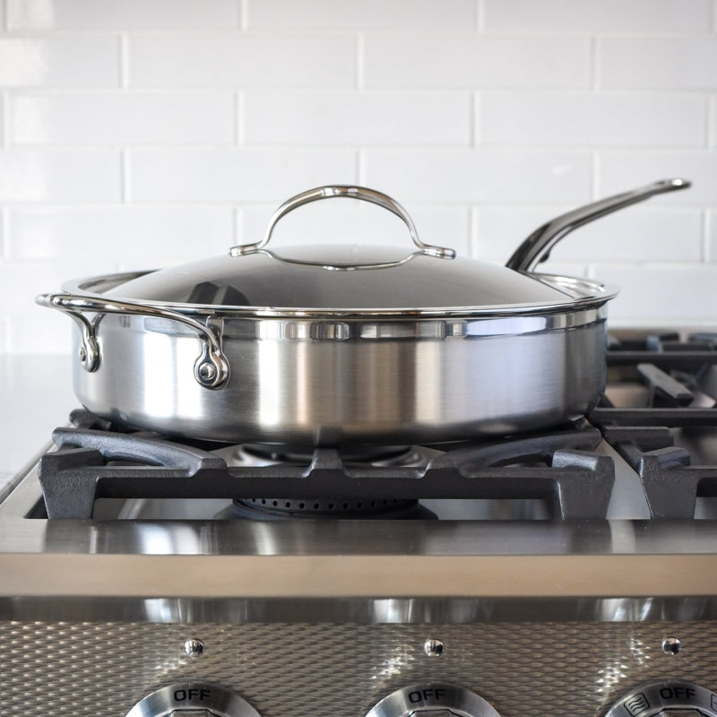 Hestan ProBond Non-Stick Stainless Steel Saute Pan, 5 Quarts