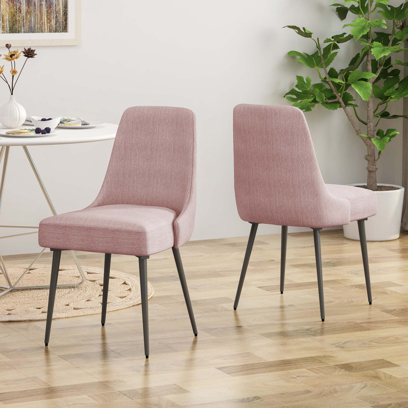 Ensemble de 2 chaises de salle à manger modernes avec pieds en métal