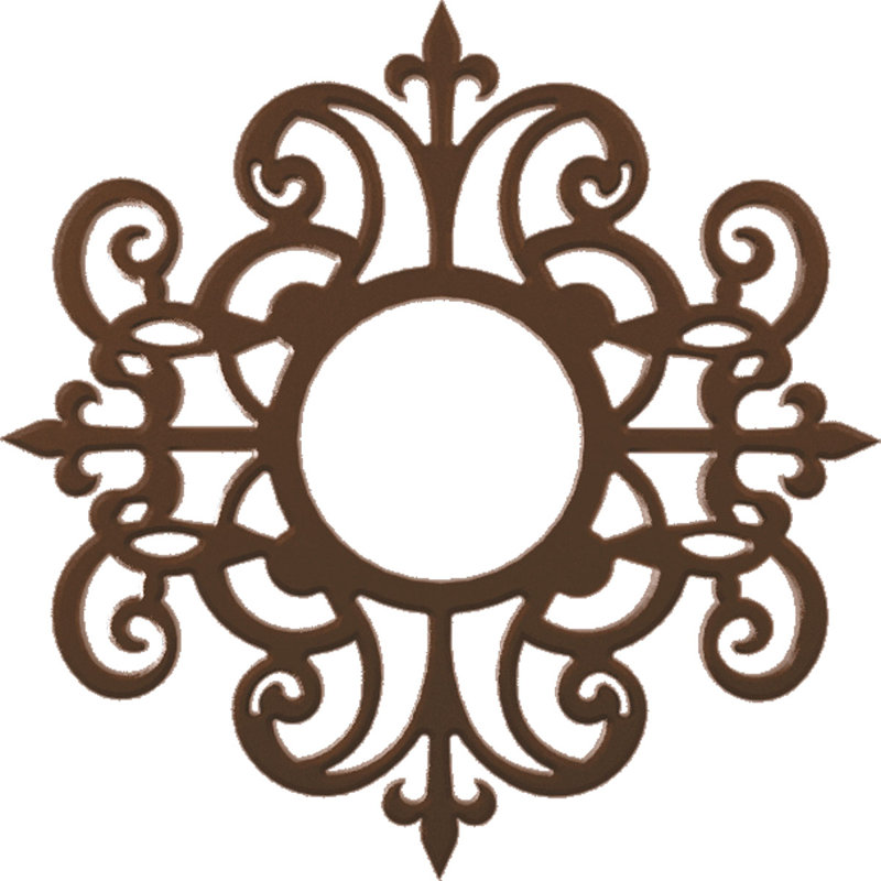 Médaillon de plafond en PVC de qualité architecturale Dijon, Cuivre, H 26 po x l 26 po x P 0,75 po