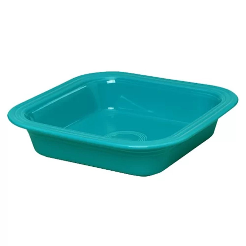 Fiesta Square 9 x 9 pouces boulanger 2 pintes, Turquoise