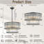 Plafonnier encastré cylindrique moderne à 21 niveaux de 21 po de large moderne et glam 21 pouces pour salon / salle à manger