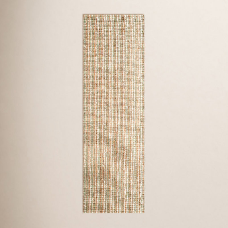 Tapis en jute tissé à la main Alda, Tapis de couloir 2 pi 6 po x 6 pi