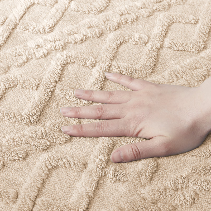 Dailah Non-Slip Bath Rug, Ivory