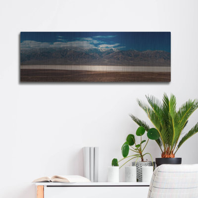 'Death Valley - Badwater Basin Panorama 3' by Epic Portfolio Metal Wall Art, 36" x 12"