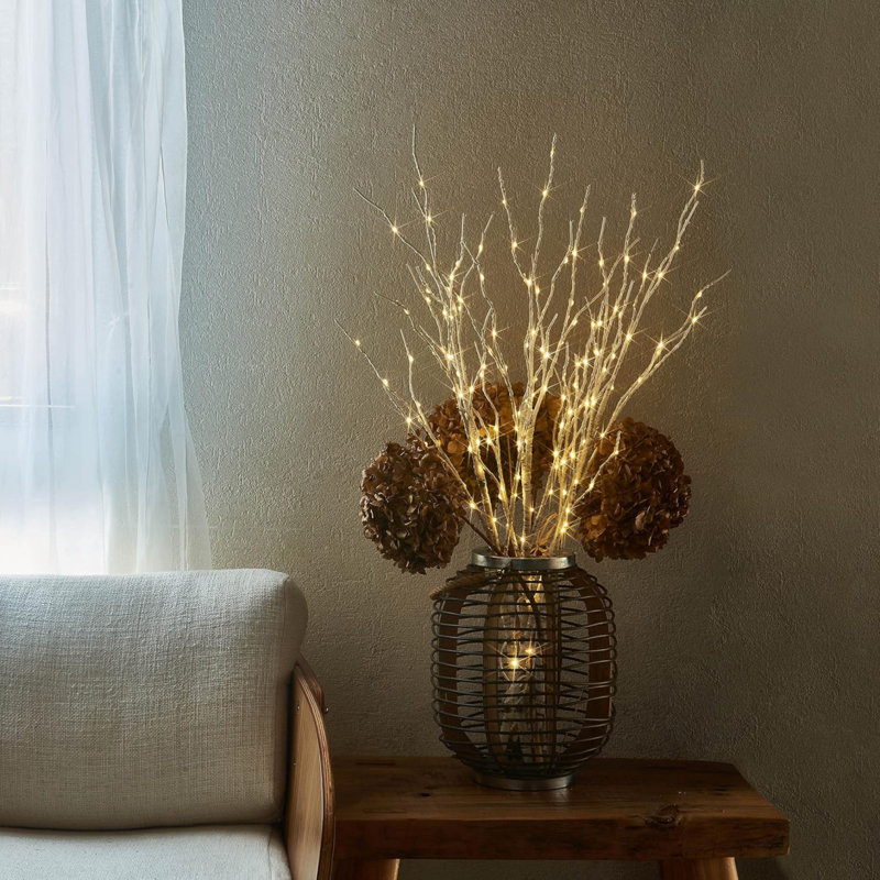 Lighted Birch Twig Branches 30IN 150 LED Plug In With Timer And Dimmer, Artificial Tree Branch With Lights