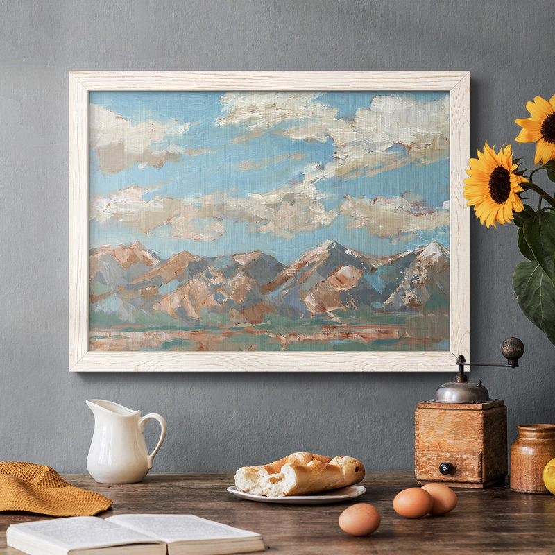 «Pastel Western Vista I», reproduction d'art sur toile simple, Cadre simple blanc, H 18 po x l 26 po x P 1,5 po